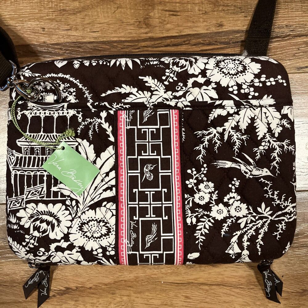 VERA BRADLEY Mini Laptop Hard Case with Shoulder Strap - Imperial Toile NWT NEW